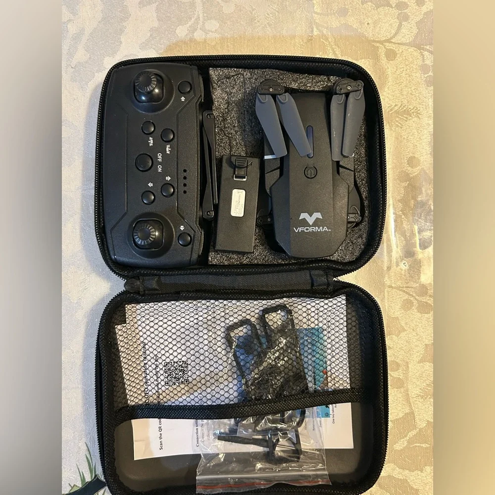 Black Foldable Drone with Controller & Camera